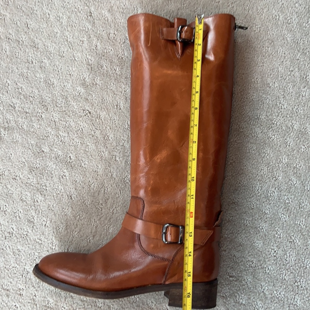 Knee High Boots by Lavorazione Chestnut Brown Leather Equestrian  9.5 10…